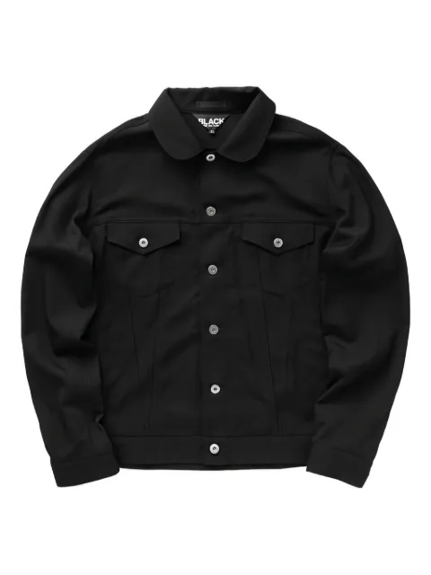 Black Comme Des Garçons button-fastening collared jacket Black 1NJ025