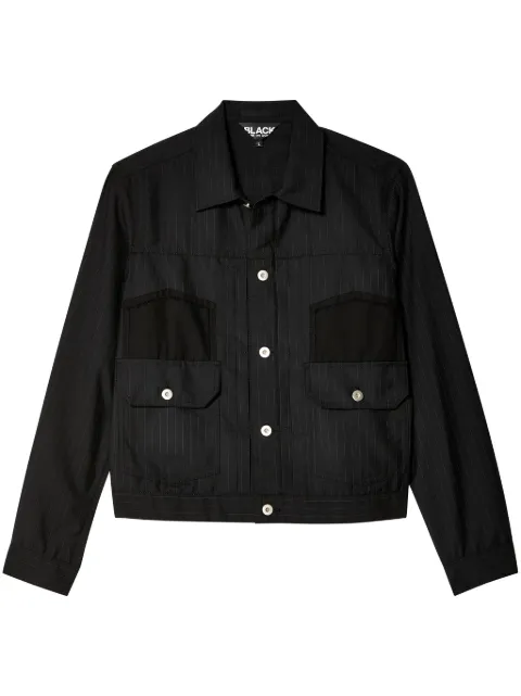 Black Comme Des Garçons pinstripe shirt Black 1NJ017