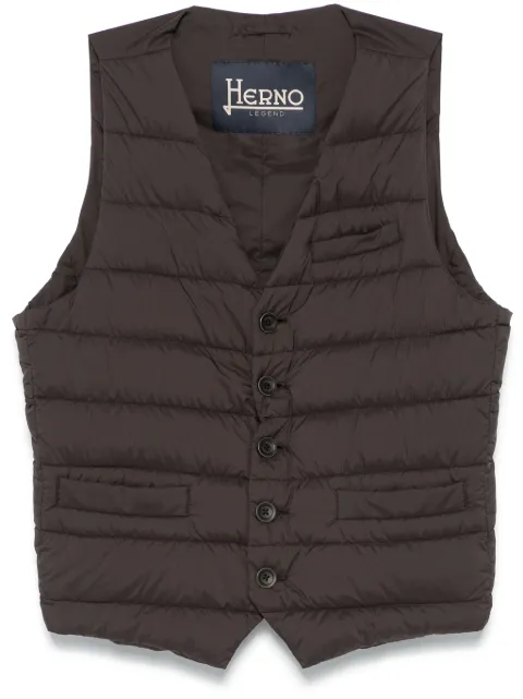 Herno padded gilet Brown PI002ULE12456Z
