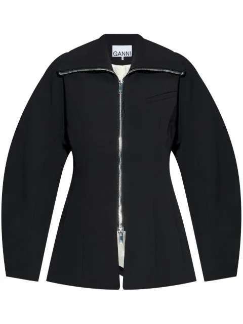 GANNI The Bonded Crepe jacket Black F9608