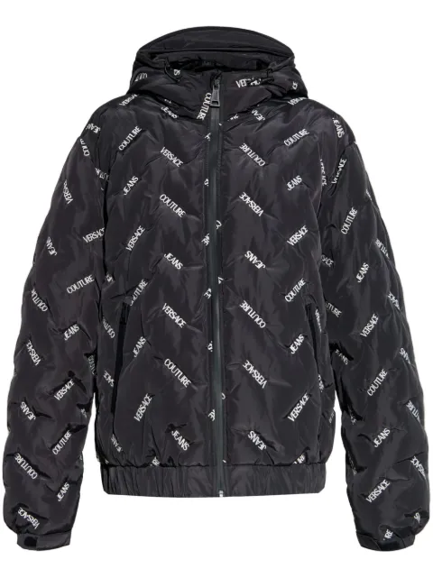 Versace Jeans Couture logo-print puffer jacket Black 77GAU406CQD62