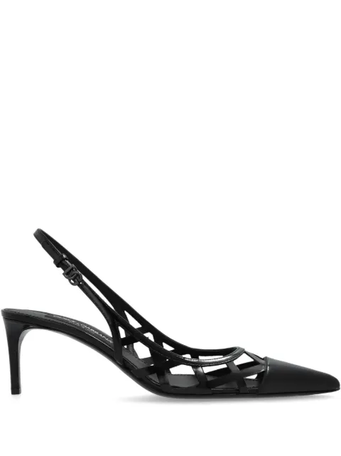 Dolce & Gabbana 75mm slingback leather pumps Black CG0778A1037