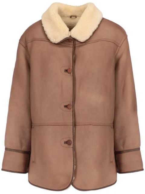 A.N.G.E.L.O. Vintage Cult 1990s shearling-collar coat Brown ANG800SM