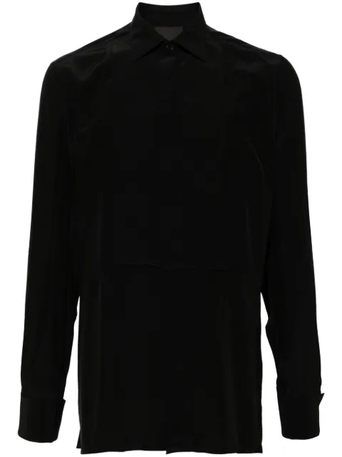 Givenchy Plastron silk shirt Black BM610P15MV