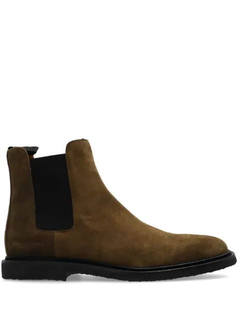 Common Projects waxed suede Chelsea boots Brown 2446
