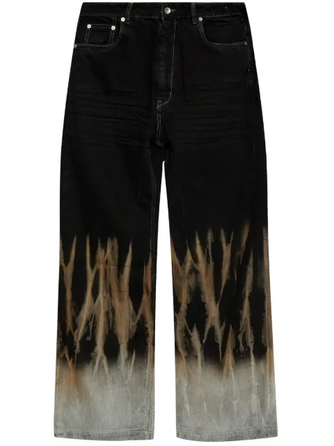 Rick Owens DRKSHDW degradé-effect jeans Black DU02D2351BSUN