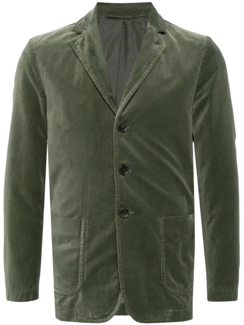 ASPESI velvet single-breasted blazer Green W4ACJ25V548