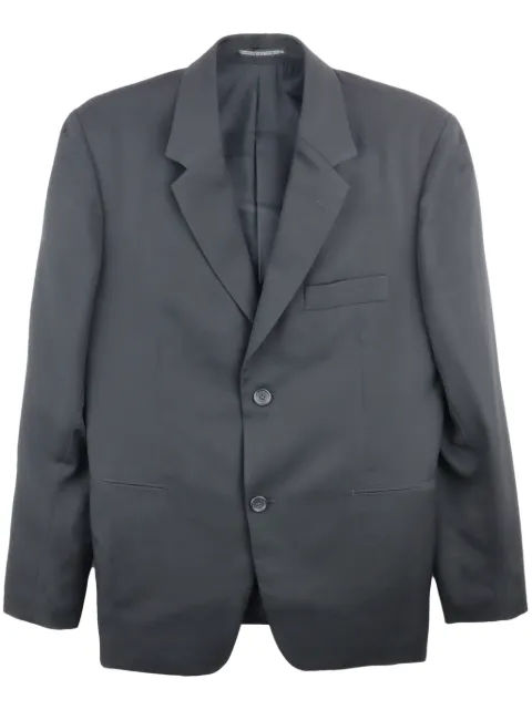 Yohji Yamamoto single-breasted wool blazer Black HOJ851501A24