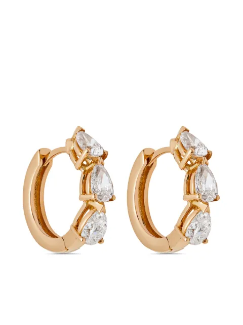 Jewels Aficionado 18kt rose gold Huggies diamond earrings Pink JAE10DRG