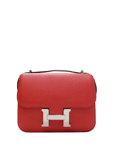 Hermès Pre-Owned Epsom Mini Constance 18 crossbody bag Red ERJ8N4IG64B79F26