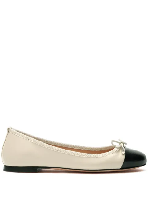 Scarosso Carla leather ballerina shoes Neutrals CARLABALLWHICALF