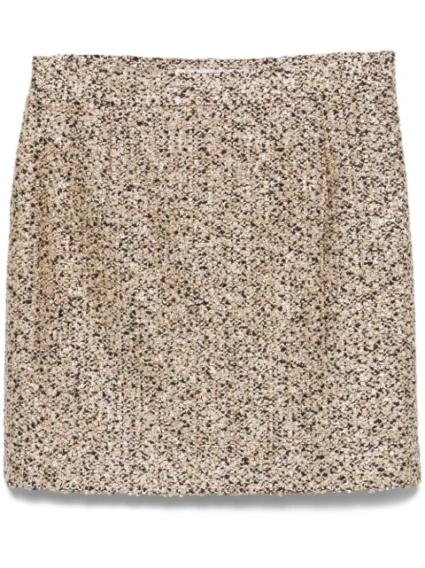 Alessandra Rich lurex tweed mini skirt Black FABX3849F4403