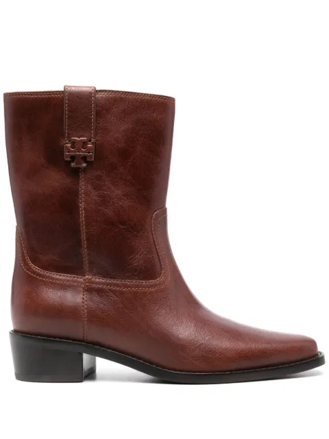 Tory Burch 40mm Double T-motif boots Brown 158829