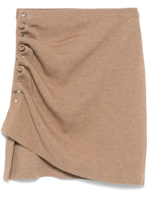 Rabanne gathered mini skirt Neutrals 24AJJU526LA02142