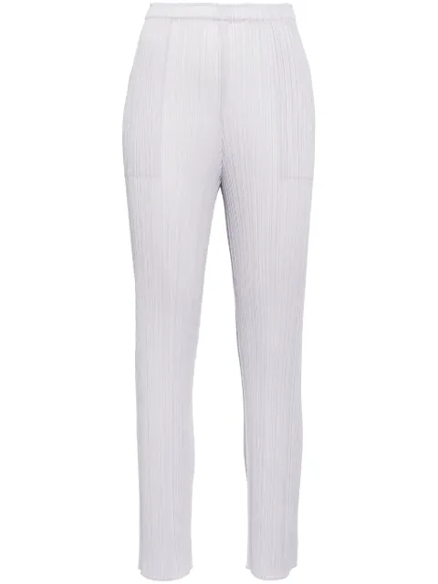 Pleats Please Issey Miyake July slim-fit trousers Grey PP48JF114