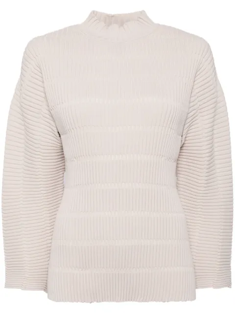 Pleats Please Issey Miyake Jiggly jumper Neutrals PP48KK782