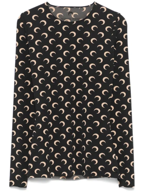 Marine Serre moon-print T-shirt Black WTS006A