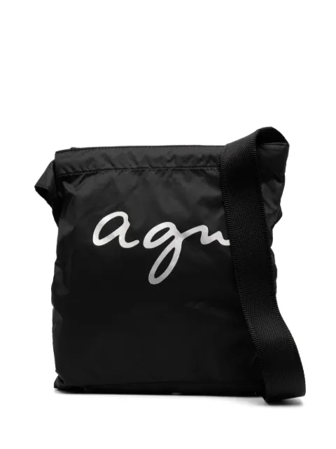 agnès b. logo-print messenger bag Black P506VNT6