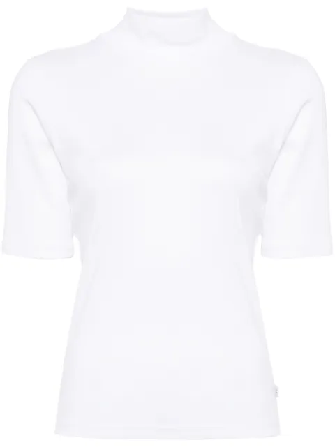 agnès b. mock neck t-shirt White 0697JJD8