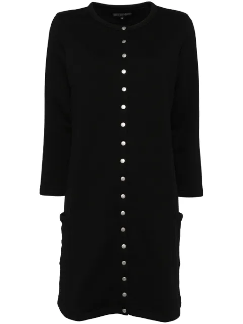 agnès b. snap-detailing cotton dress Black Q958M434
