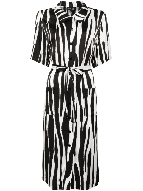 agnès b. zebra-printed midi dress Black ZA41IDI9