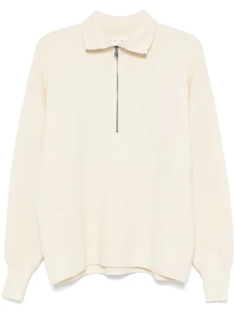 Ma'ry'ya zip sweater White YNK055