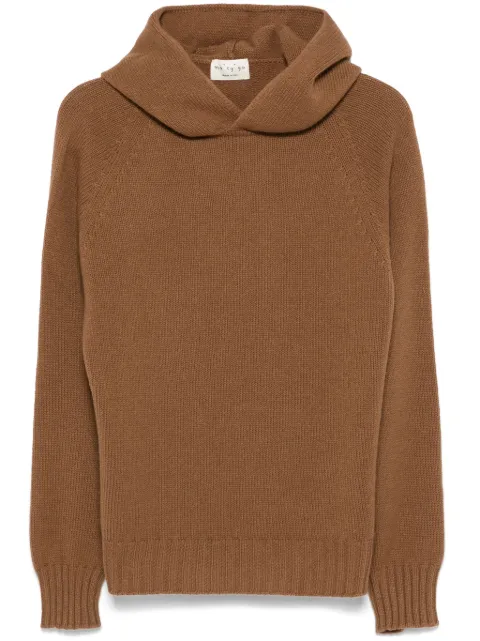 Ma'ry'ya ribbed-knit hoodie Brown YNK043