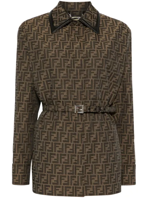FENDI FF canvas jacket Brown FJ7564A5W3