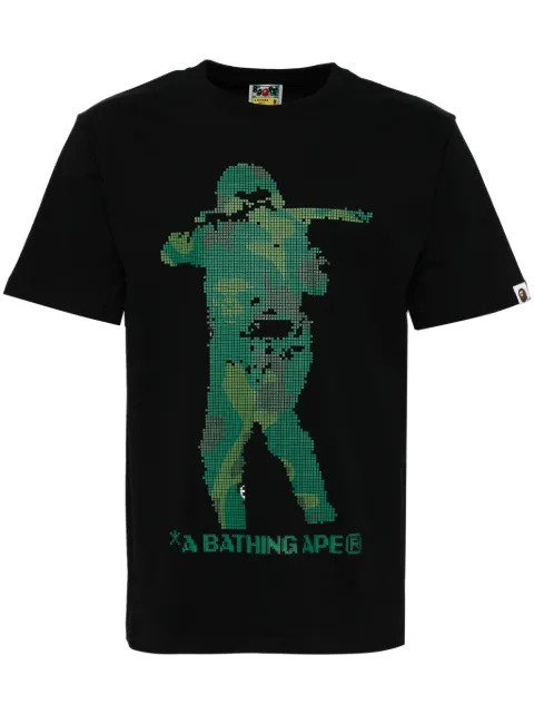 A BATHING APE® logo-printed T-shirt Black 001TEK801042M