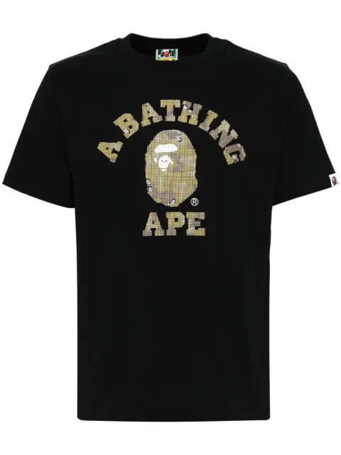 A BATHING APE® logo-printed T-shirt Black 001TEK801039M
