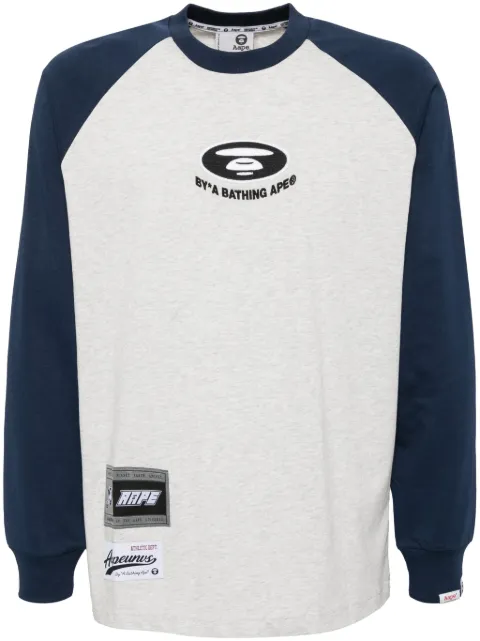 AAPE BY *A BATHING APE® moonface logo T-shirt Blue ALT1571XXN