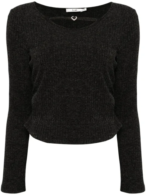b+ab cut-out ribbed top Grey 4F603AI
