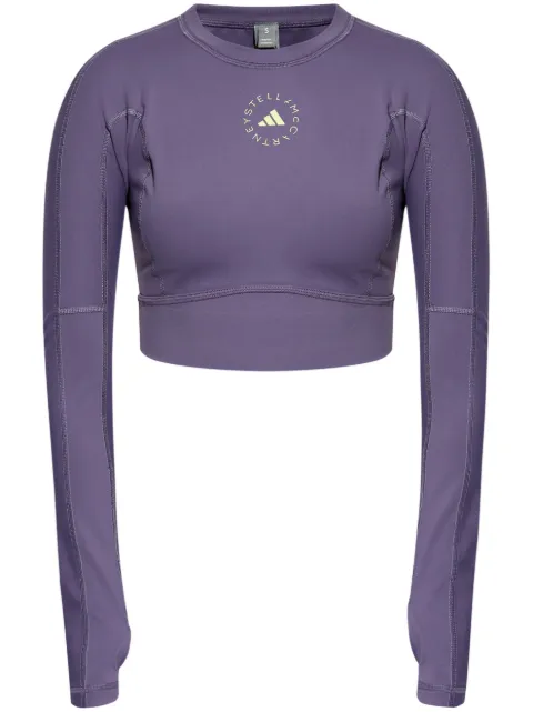 adidas by Stella McCartney cut-out long sleeves crop top Purple IW6370