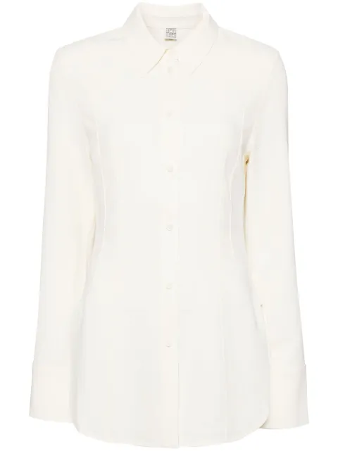 TOTEME classic collar shirt Neutrals 244WRT0369FB0296116