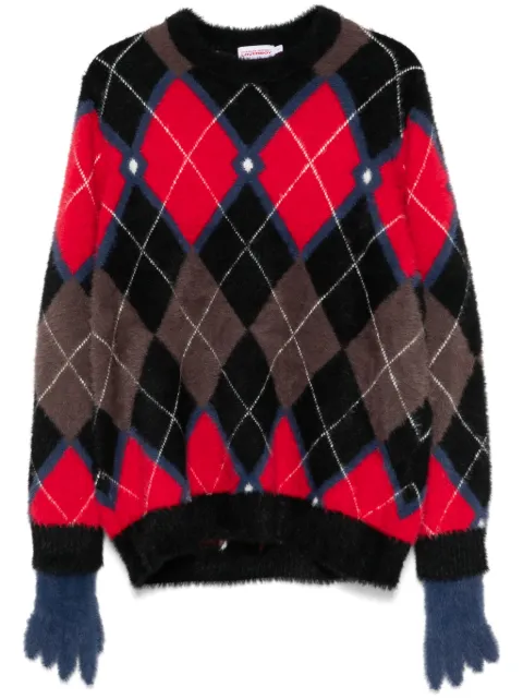 Charles Jeffrey Loverboy Fluffy Gloves jumper Black 042090301