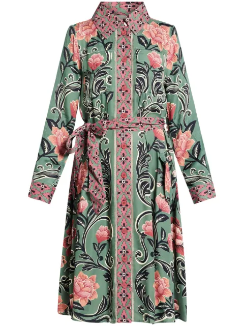 FARM Rio floral-print midi dress Green 334748