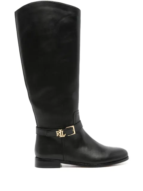 Lauren Ralph Lauren logo-plaque boots Black 802937804001