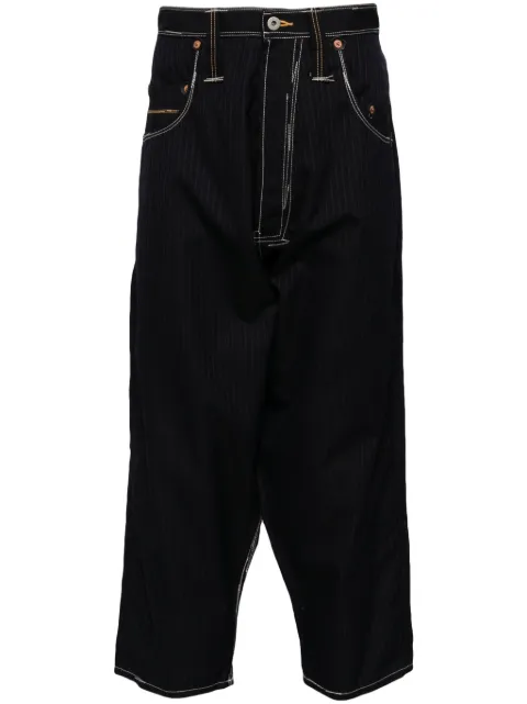 Junya Watanabe MAN pinstripe wool trousers Blue WNP205
