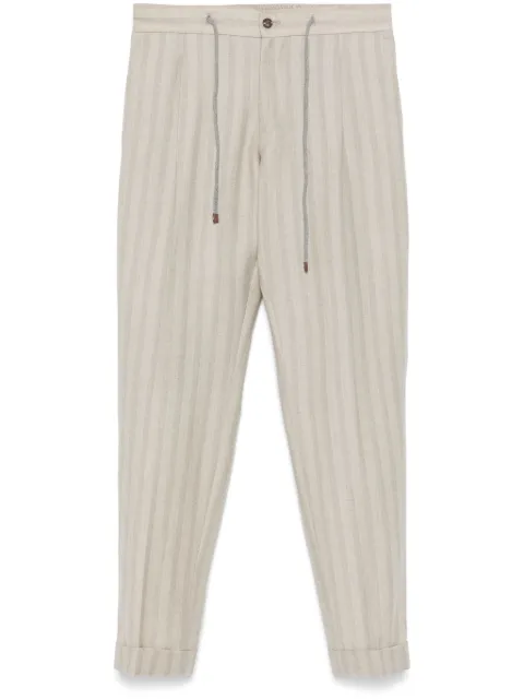 Barba herringbone chino trousers Neutrals 43058