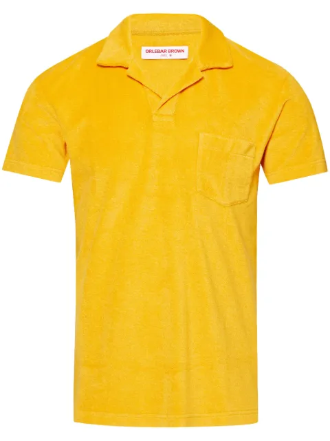 Orlebar Brown terry-cloth polo shirt Orange 279632