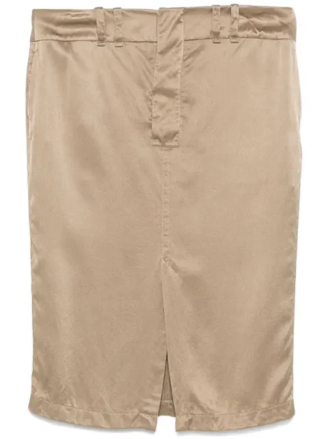 Saint Laurent silk pencil skirt Neutrals 785399Y7G27