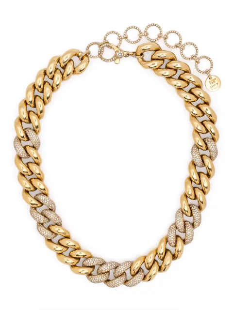 SHAY 18CT yellow gold alternating jumbo diamond necklace Gold 200296SN231