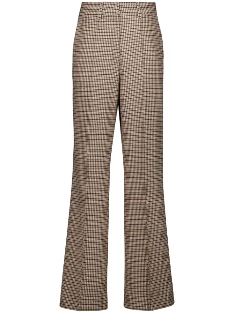 PAULA houndstooth-pattern trousers Neutrals SONIA8