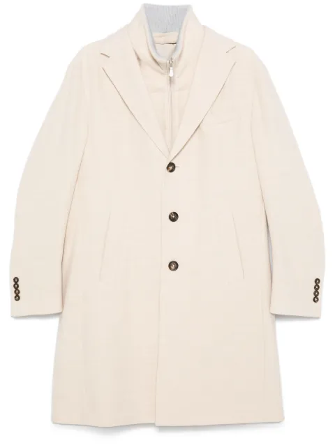 Eleventy single-breasted coat Neutrals J75CAPH03TES0H111
