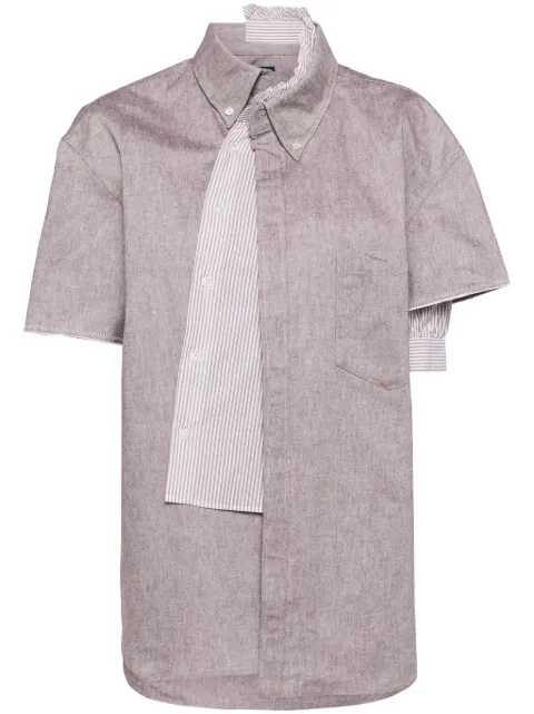 Kolor asymmetric design shirt Brown 24WCLB01114