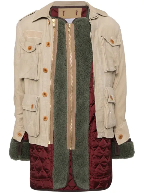 Kolor padded design jacket Brown 24WCMG01101