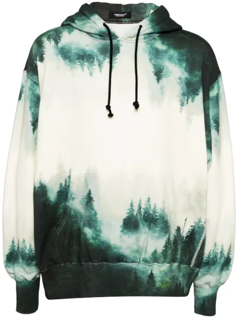 Undercover graphic print hoodie Green UC2D48071