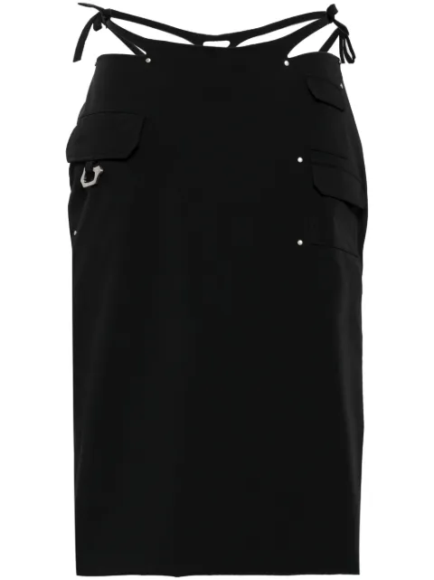 HELIOT EMIL tie-fastening skirt Black HEW12024