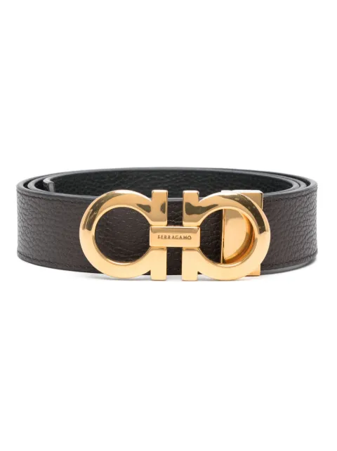 Ferragamo reversible and adjustable Gancini belt Black 675542