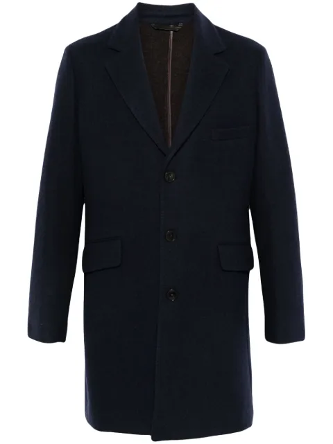 Manzoni 24 brushed-finish coat Blue 24U409